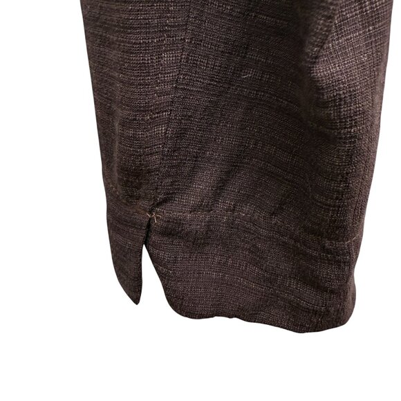 EILEEN FISHER Womens Jacket Large Brown Plum Linen Blend Light Blazer Lagenlook - Picture 7 of 8